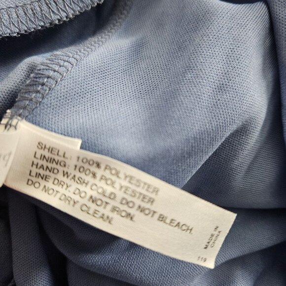 Pinup Womens Formal Plus Size 22W Blue Chiffon Mother Of The Bride Dress - Picture 11 of 16